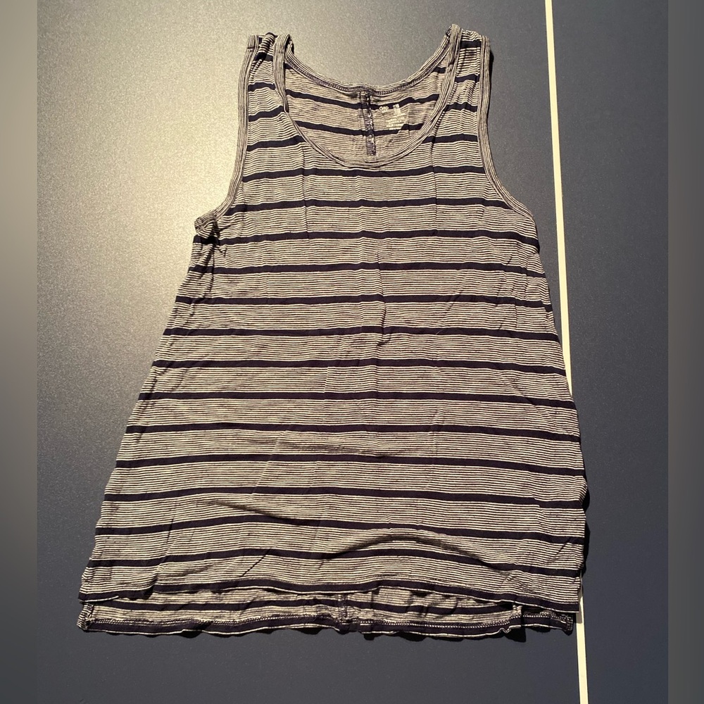 GAP Blue and White Striped Tank Top